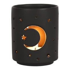 Black Mystical Moon Cut Out Tealight Holder