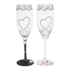 Lolita Mr & Mrs Wedding Toasting Glasses Gift Set